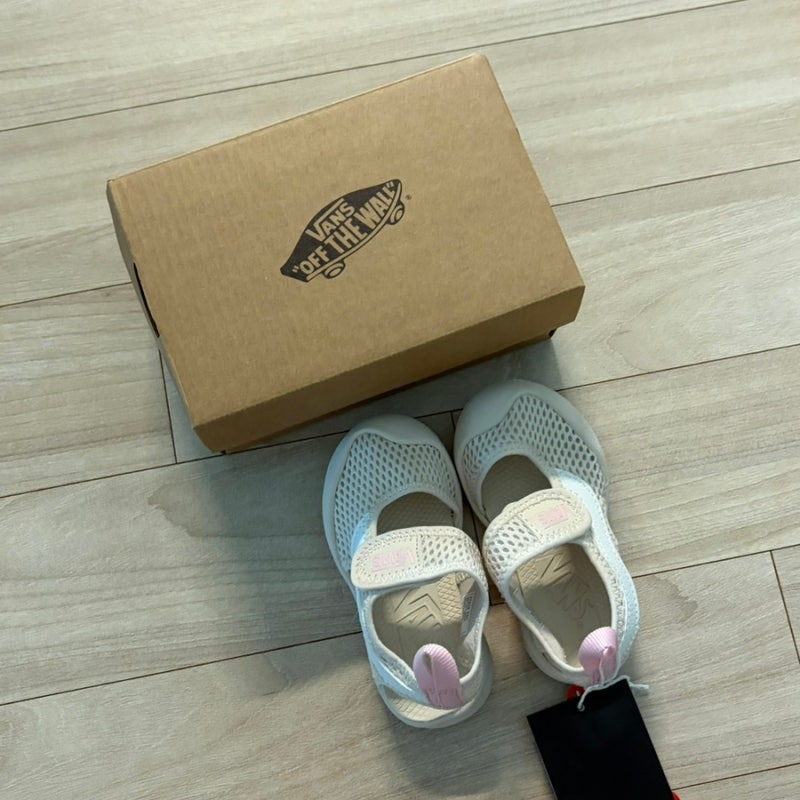 반스 키즈 아기 여름 운동화 레이아쿠아 토들러 베이지/핑크