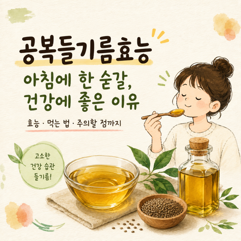공복들기름효능 매일 아침 공복 들기름 보관방법 먹는법 보관법
