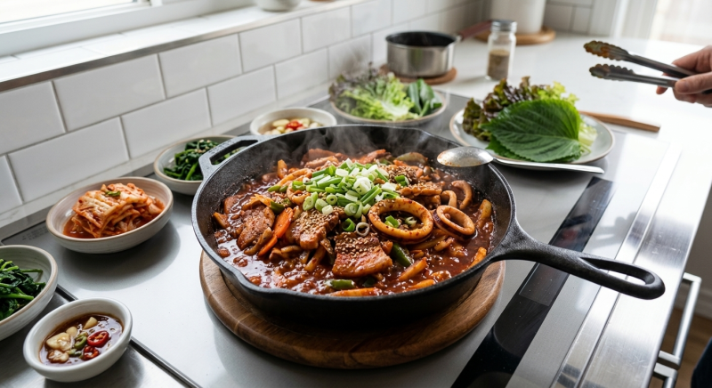 [오삼불고기] 황금레시피: 매콤달콤 감칠맛 폭발! 오징어와 삼겹살의 환상 궁합