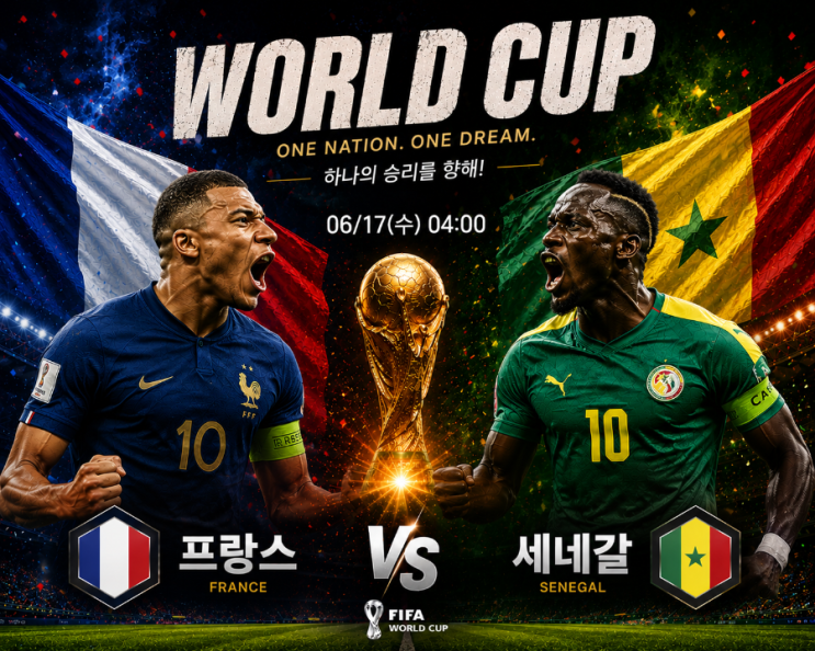 2026 북중미 월드컵 I조 1차전 프리뷰｜<b>프랑스</b> VS <b>세네갈</b>... 