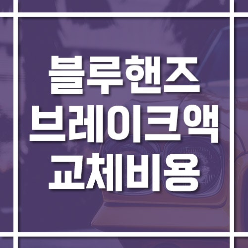 현대 블루핸즈 브레이크액 교체 비용과 공임 가격은?