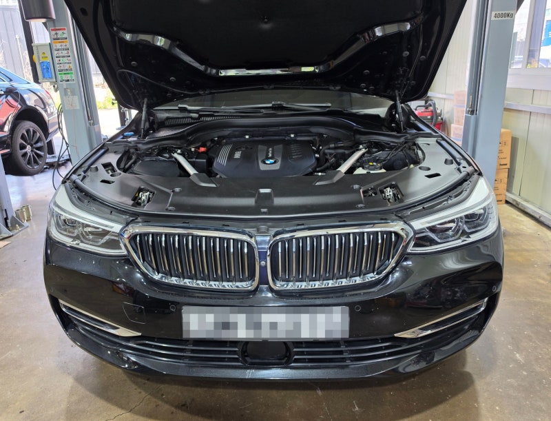 BMW 6GT 수입차 오일류 교체 가격, 엔진오일 세트 교체, ZF 미션오일 및 오일 팬 교체, 앞뒤 디퍼....