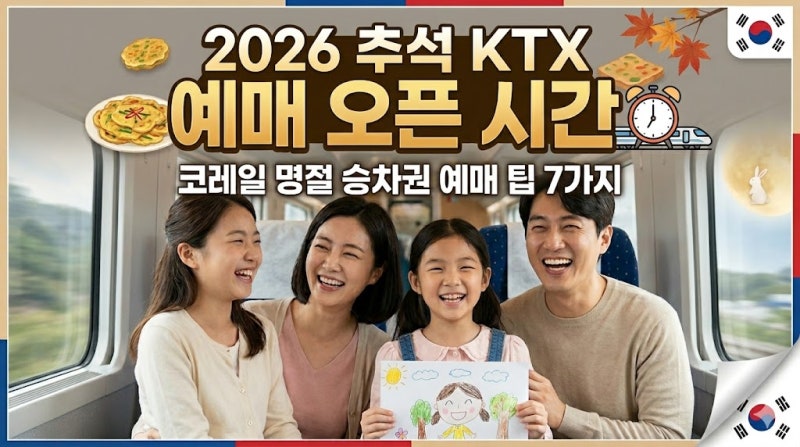 2026 추석 KTX 예매 오픈 시간 코레일 명절 승차권 예매 팁 7가지