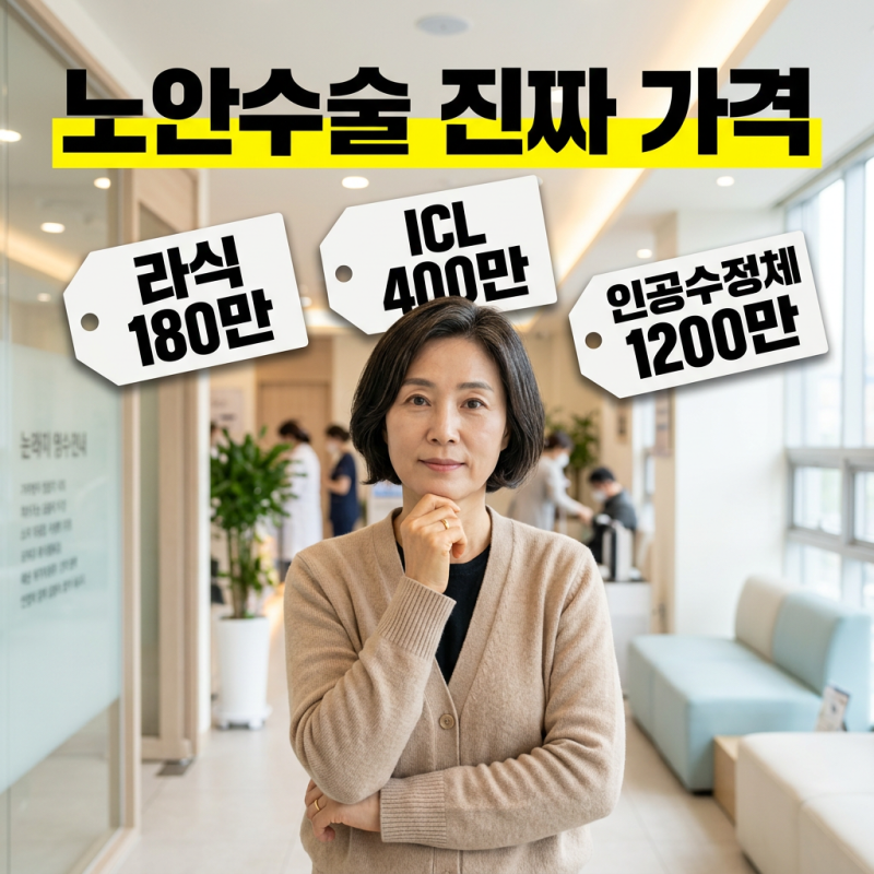 노안 교정술 비용, 라식 vs 렌즈삽입 vs 인공수정체 뭐가 다를까?