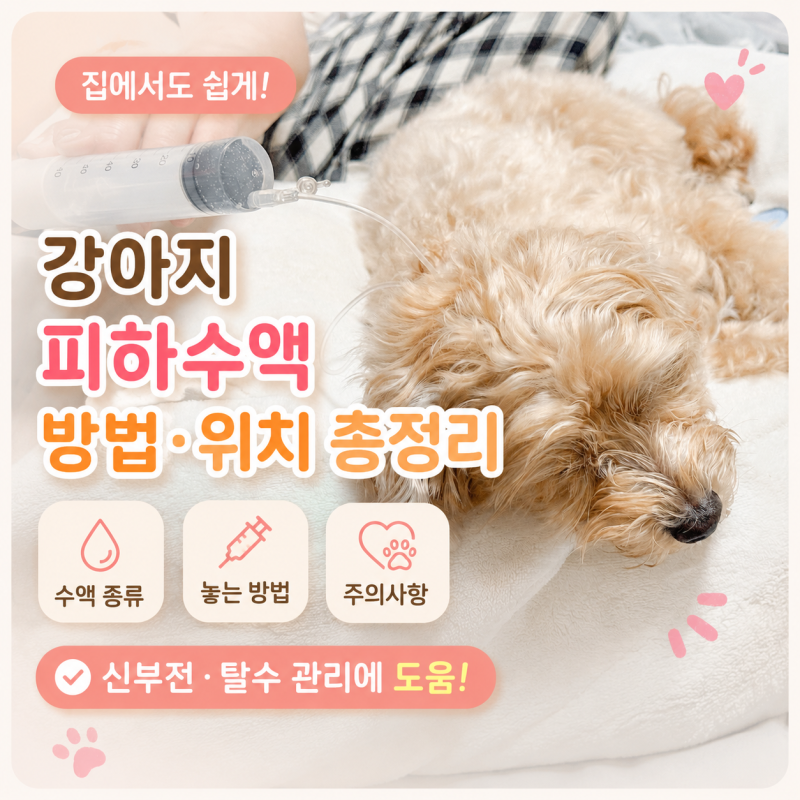 강아지 수액 종류, 강아지 피하수액 방법 위치 가격 총정리