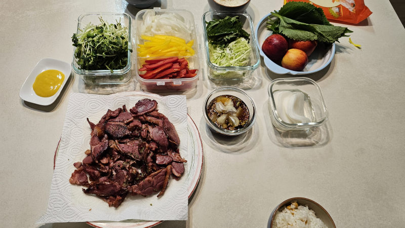 오리고기 월남쌈으로 저녁 해결이 조합, 생각보다 너무 맛있어서 놀랐어요!