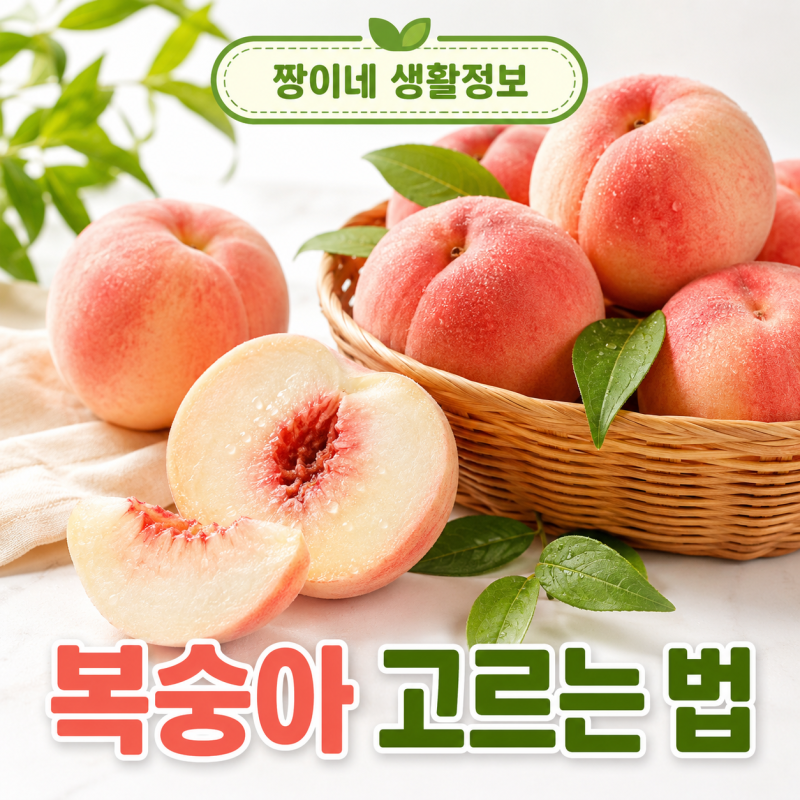 복숭아 종류, 딱복 물복 차이와 맛있는 복숭아 고르는 법