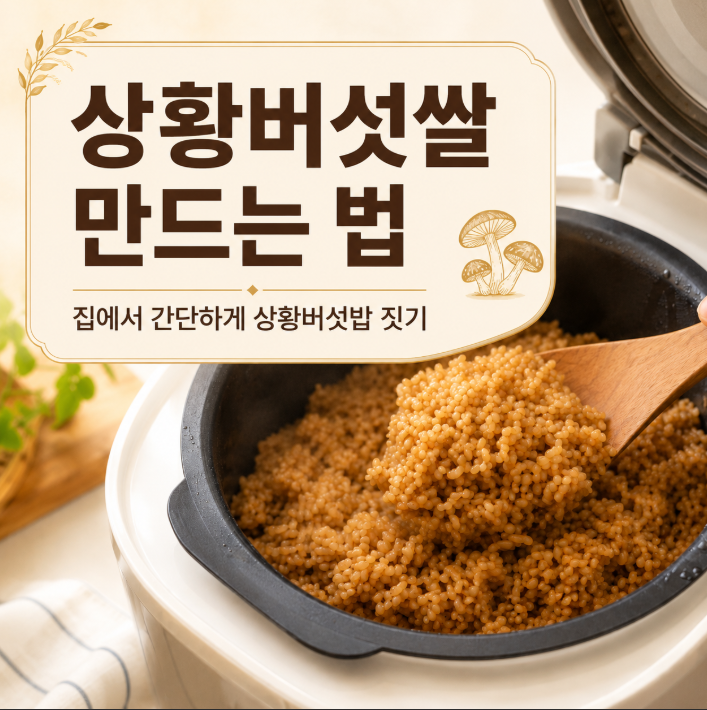상황버섯쌀 만드는 법, 집에서 간단하게 상황버섯밥 짓기