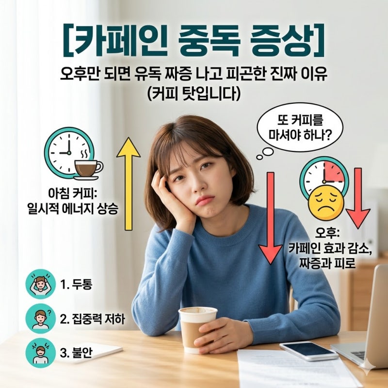 [카페인 중독 증상] 오후만 되면 유독 짜증 나고 피곤한 진짜 이유