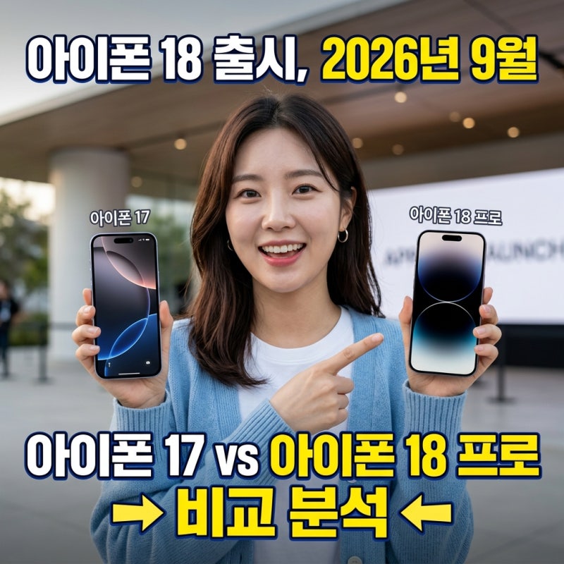 아이폰 18 출시일, "지금 17 자급제 사면 눈물 찔끔 흘립니다..." 아이폰 17 vs 18 스펙 비교! 무조....