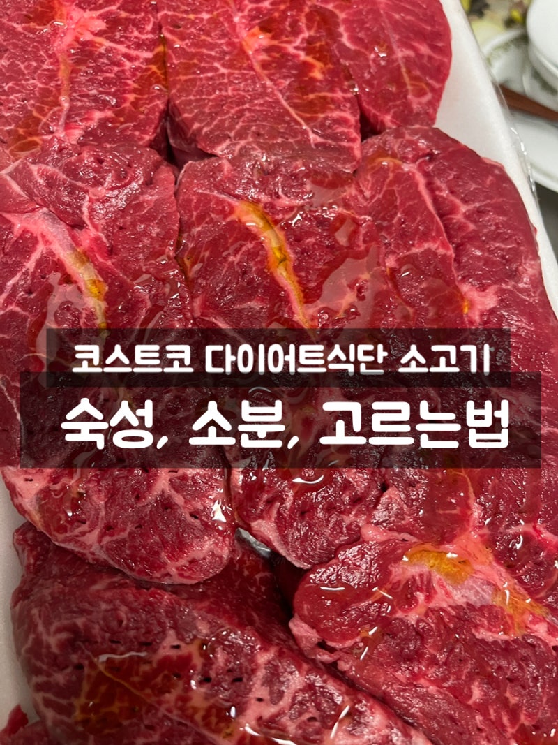코스트코 다이어트식단 추천템 미국산 프라임 소고기 부채살 스테이크 레시피 소분 숙성하....