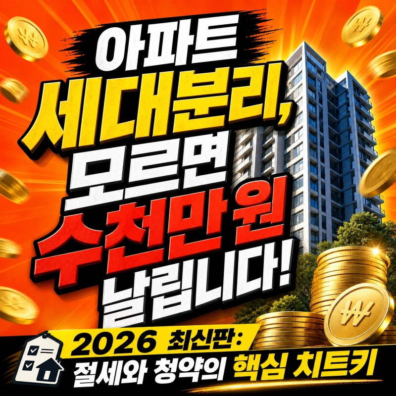세대분리 방법, 부모님 자녀 세대분리 조건과 필요서류 안내