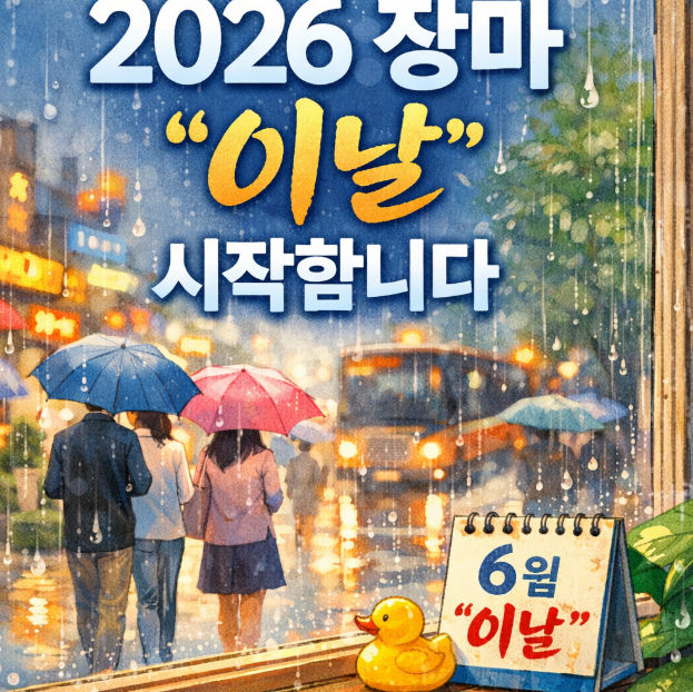  [단독] 2026년 장마 시작일 확정? 기상청이 경고한 '도깨비 장마'의 정체