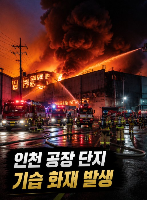 <b>인천</b> 가좌동 <b>공장</b> 단지 기습 <b>화재</b> 발생! 소방 대응 2단계 발령... 