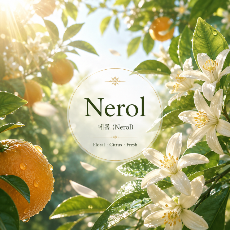  네롤(Nerol) – 햇살을 머금은 오렌지꽃과 장미 잎의 싱그러움