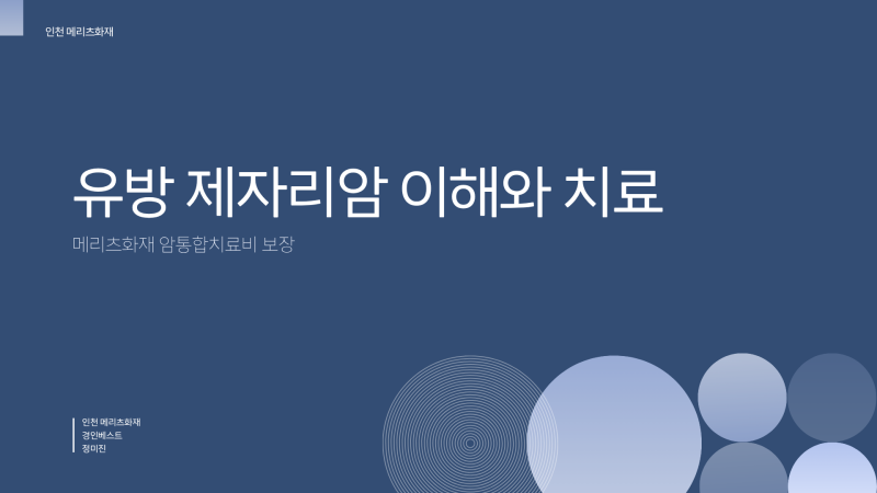 유방 제자리암이란? 항암치료 방사선 로봇수술 보험 적용될까요? 메리츠화재 통합치료비로 ....