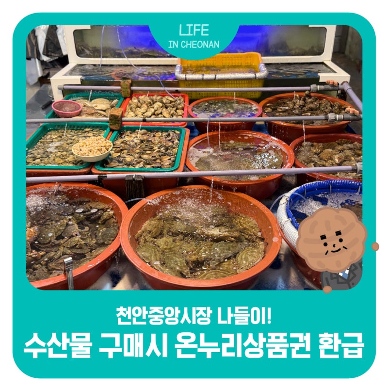 천안중앙시장 나들이, 수산물도 사고 온누리상품권 환급까지!