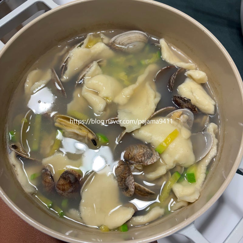 바지락 수제비 레시피 2탄