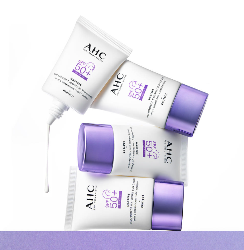 [리뷰] AHC 마스터즈 멜라프로텍트 워터풀 선크림 한달 사용 후기: 백탁, 발림성 총정리