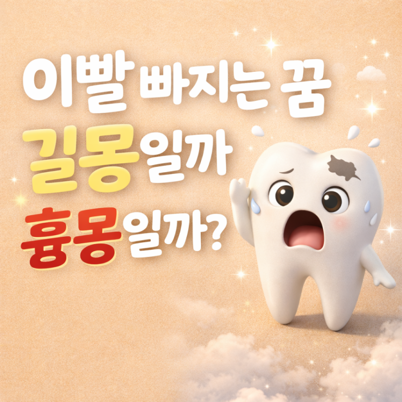 이빨 빠지는 꿈 해몽! 앞니 윗니 어금니 썩은니 뜻 총정리