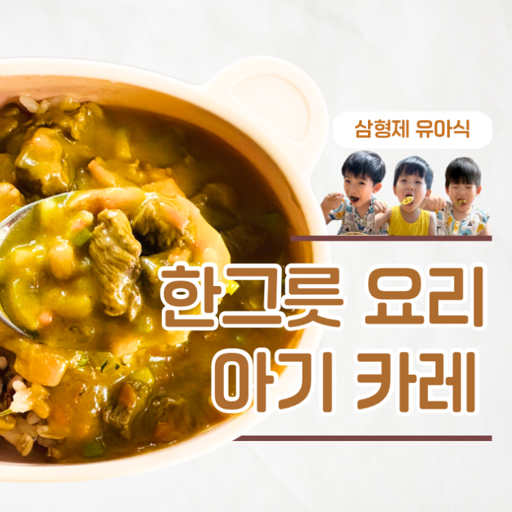  아기 카레 만들기 입 짧은 아이 완밥한 한그릇 유아식 레시피