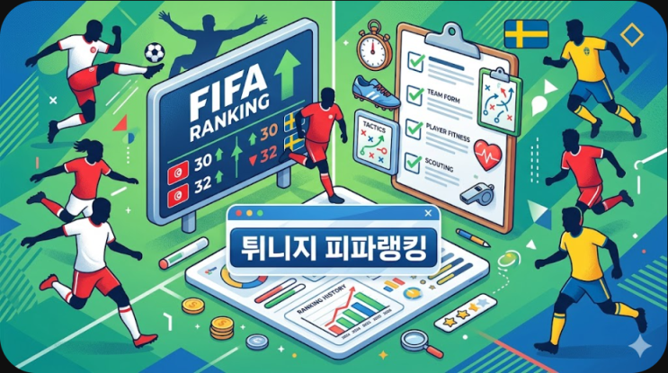 2026 월드컵 <b>튀니지 피파랭킹</b>과 F조 스웨덴전 쟁점 비교