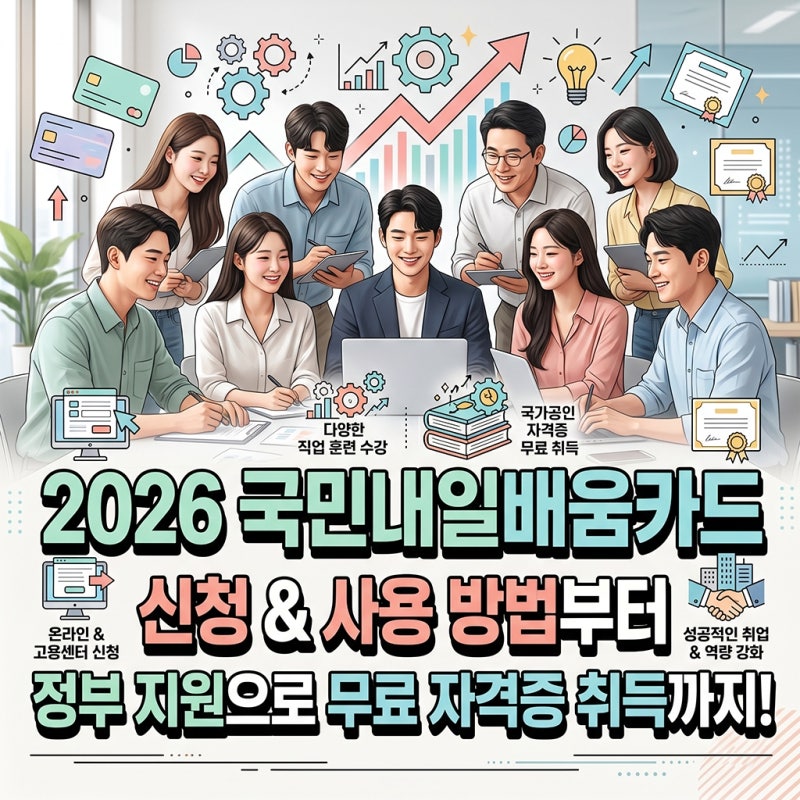2026년 내일배움카드 신청 방법과 사용처, 국비지원으로 자격증 공짜 취득