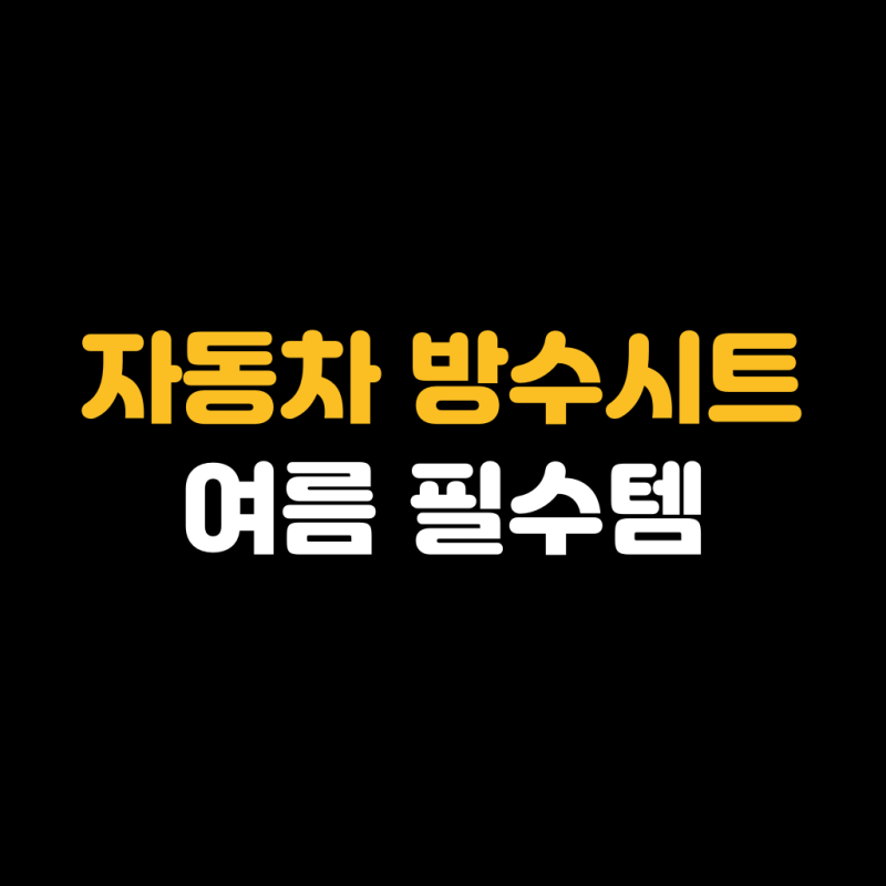 자동차 방수시트 여름 필수템