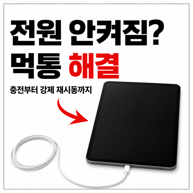 아이패드 전원 안켜짐 먹통일 때 충전부터 강제 재시동까지 해결 방법 정리