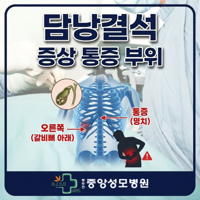 담낭결석증상, 오른쪽 윗배 통증이 반복된다면? 복강경 담낭절제술까지