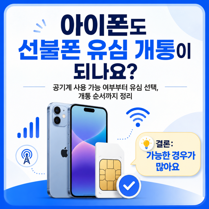 아이폰 선불폰 유심 개통 전 호환부터 확인해야 하는 이유