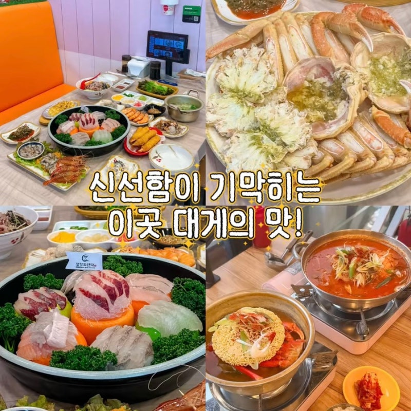 속초 대포항 회센터 튀김골목 근처 수산시장 대게 회포장 맛집