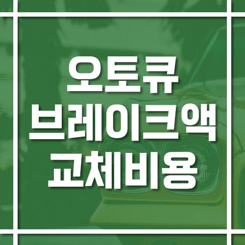 기아 오토큐 브레이크액 교체 비용과 공임 가격