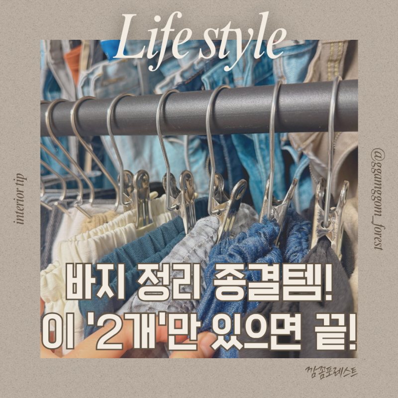 "이게 바지걸이보다 낫다고?" 드레스룸 바지 정리 이제 '이걸'로 정착!