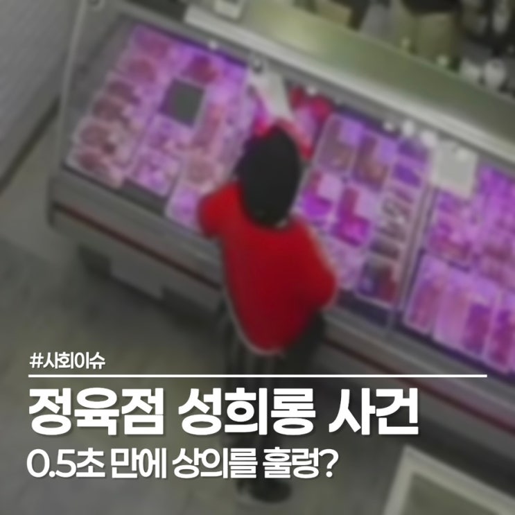  사건반장 정육점 성희롱 사건, 중년 여성이 웃옷을 들췄다