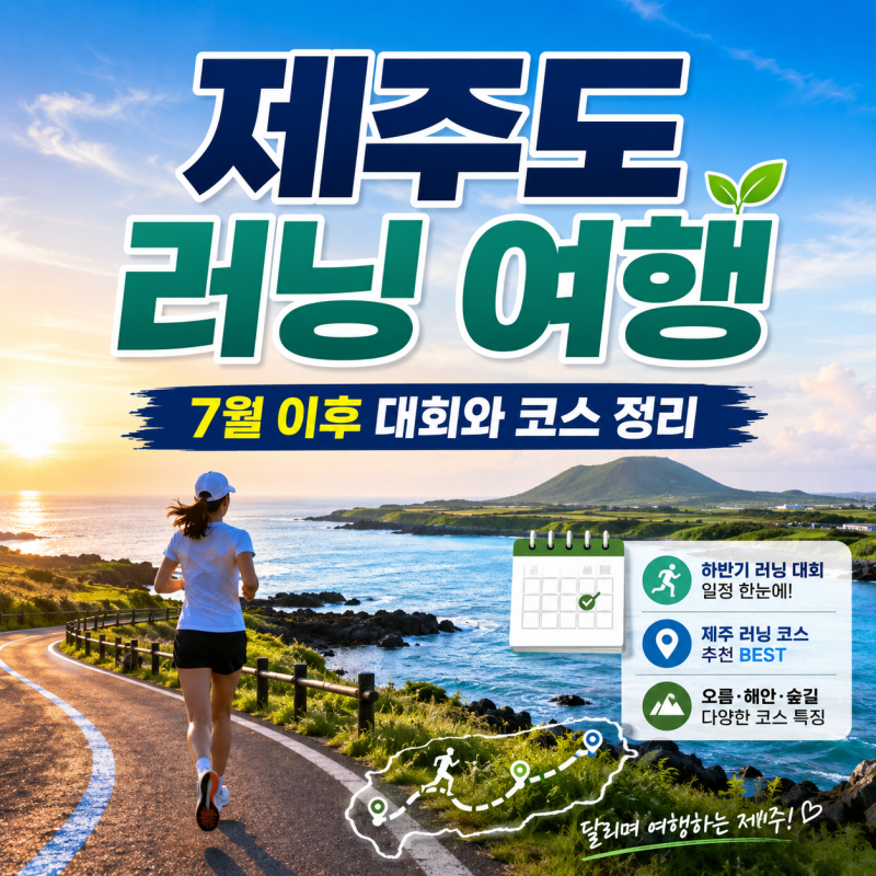 제주도 러닝 여행 7월 이후 대회와 코스 정리