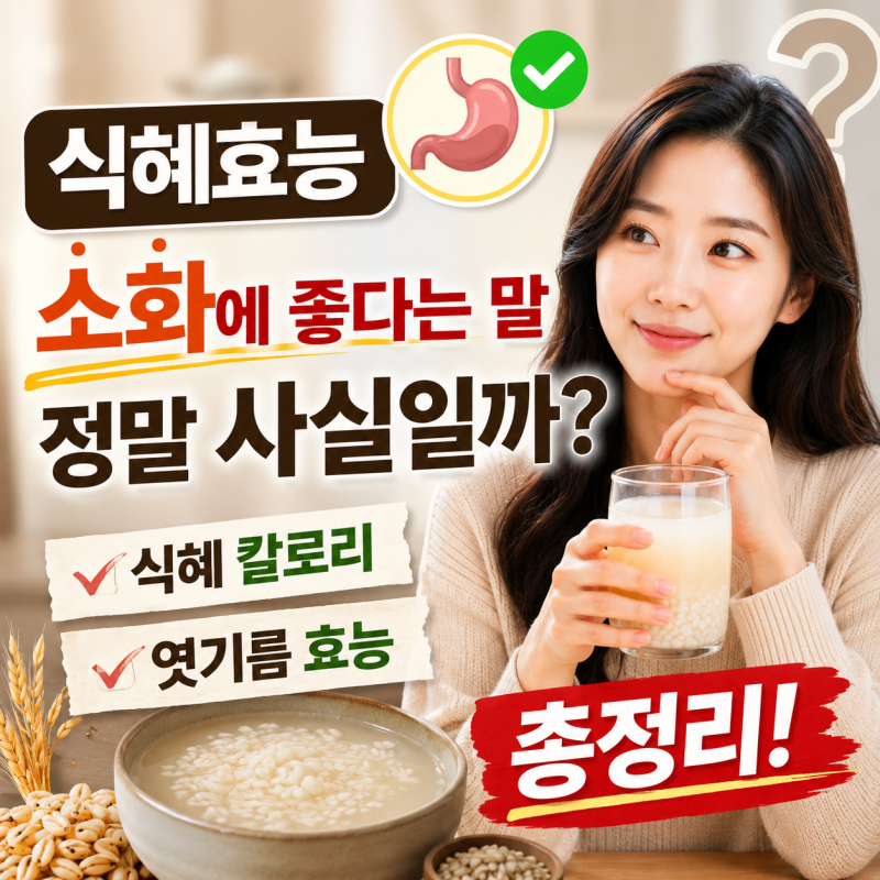 식혜효능, 소화에 좋다는 말 정말 사실일까? 식혜 칼로리·엿기름 효능 총정리