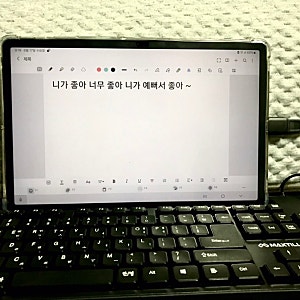 다이소 유선 키보드 추천 (맥스틸 키보드 & USB-A를 C타입으로 변환 젠더) 갤럭시탭 S7 FE 테블릿....