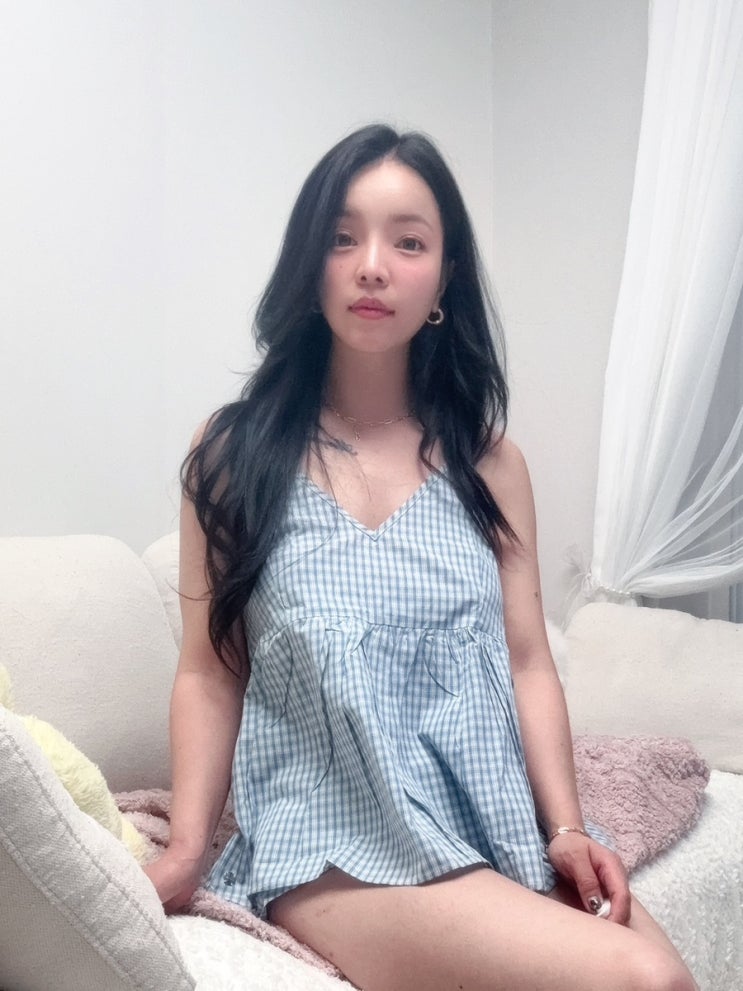  여름파자마 땀 차서 답답한가요? 도로시와 체크링 나시 파자마 세트 내돈내산 솔직 후기