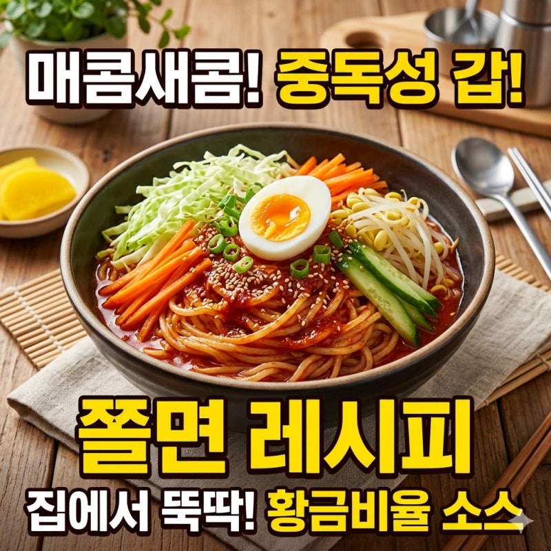 [쫄면 레시피] [분식집 맛 그대로] 입안 가득 감칠맛 폭발! '쫄면' 황금 레시피 (양념장 비법 ....