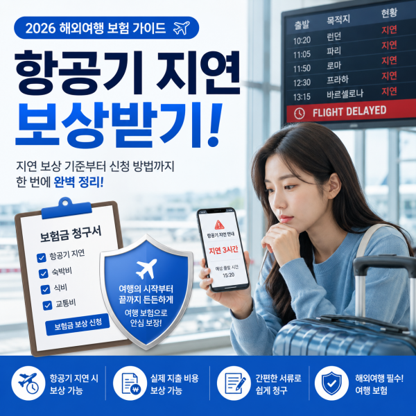 여행자보험 항공기 지연 보상, 4시간 기준과 청구서류 확인하세요