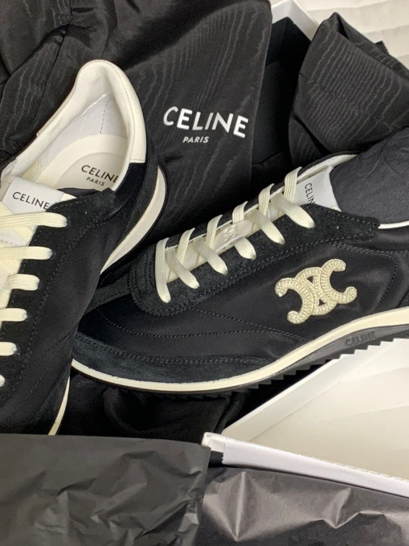 CELINE • 셀린느 • 트리옹프 레이서 로우 탑 스니커즈 블랙 38사이즈 구입 후기(현대백화점 ....