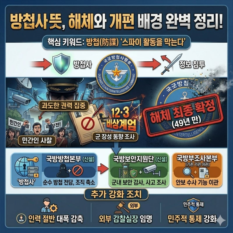방첩사뜻, 해체와 개편 배경 완벽 정리!