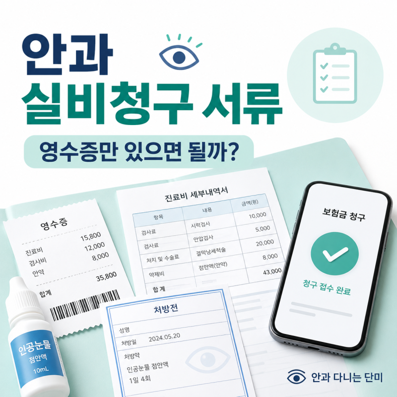 안과 실비청구 서류 무엇이 필요할까? 검사비·약제비 청구 전 확인할 점