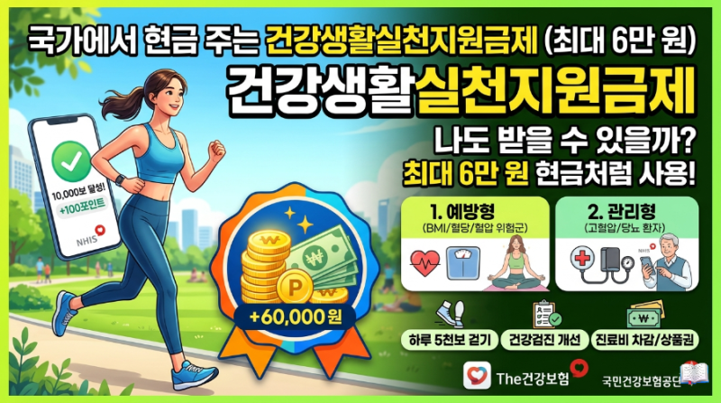 [행정 정보 알기] 건강생활실천지원금제 신청 대상 및 포인트 적립 총정리 (안 받으면 손해)