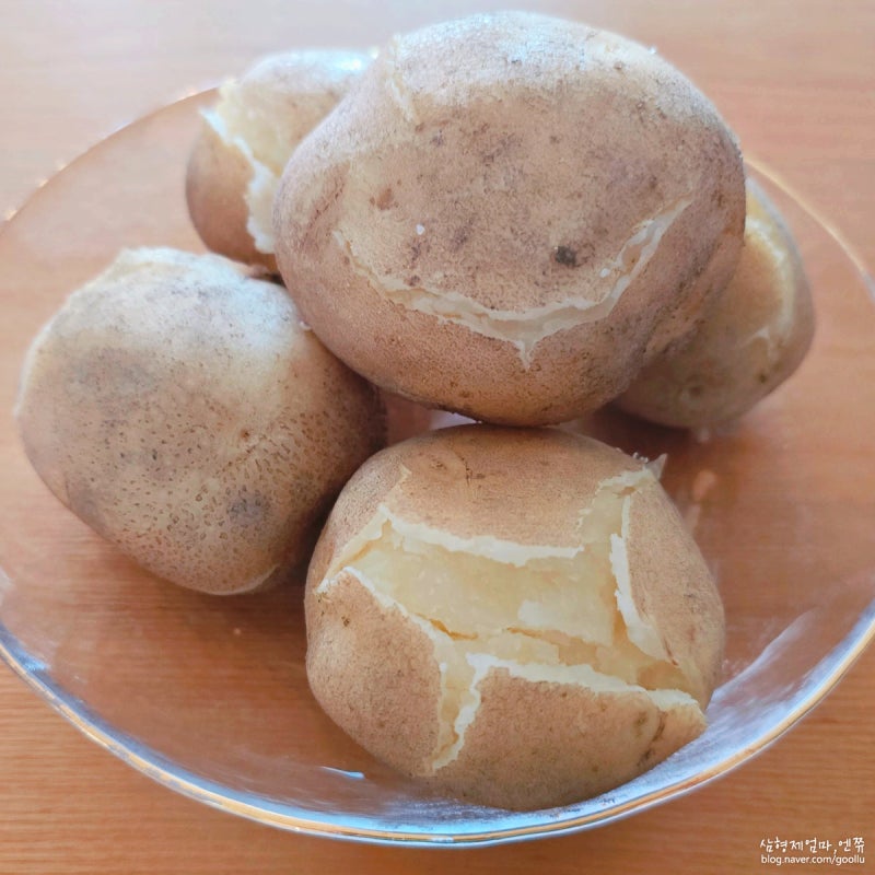 전기밥솥 감자 찌기 포슬포슬 감자 맛있게 찌는법 시간 포인트