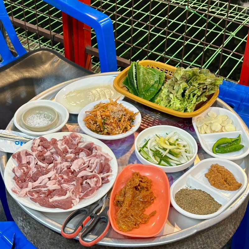 [나주맛집] 광주 근교 애견동반 가능한 오리구이 맛집 “꽃무지야생화촌“