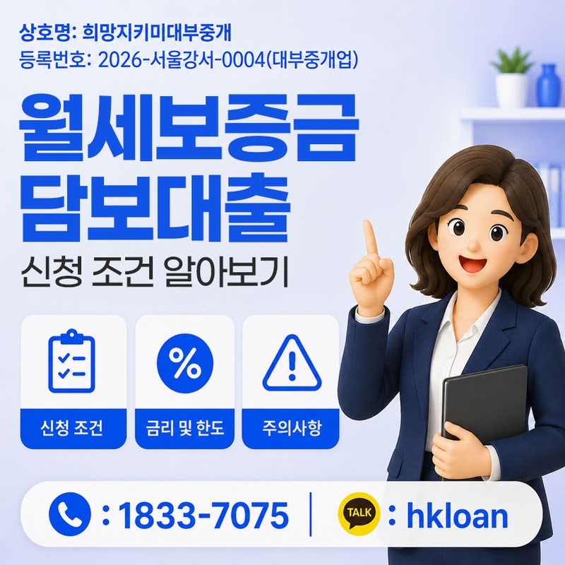 월세보증금담보대출 집주인 동의 없이 가능할까?