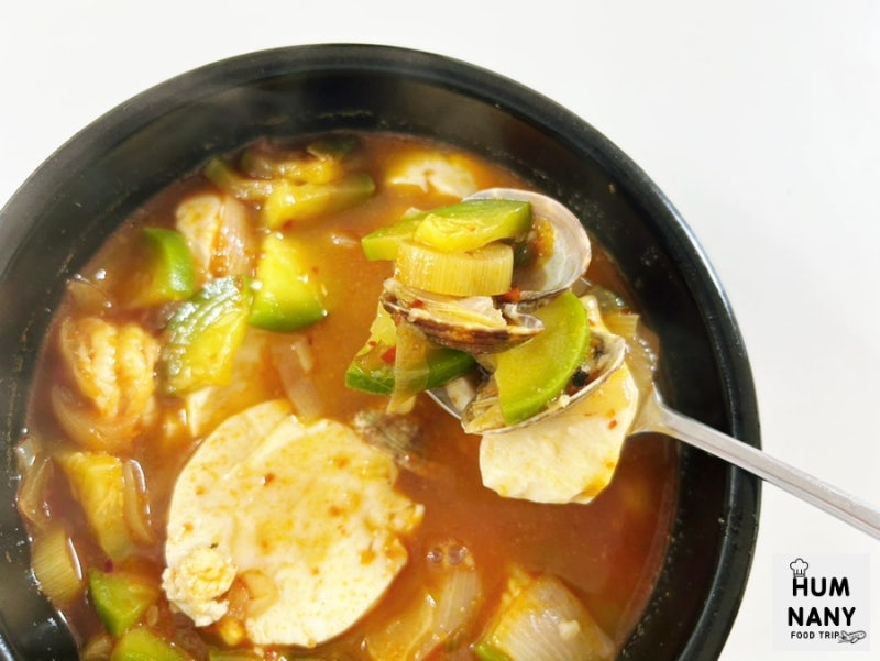 바지락순두부찌개 레시피 해물순두부찌개끓이는법