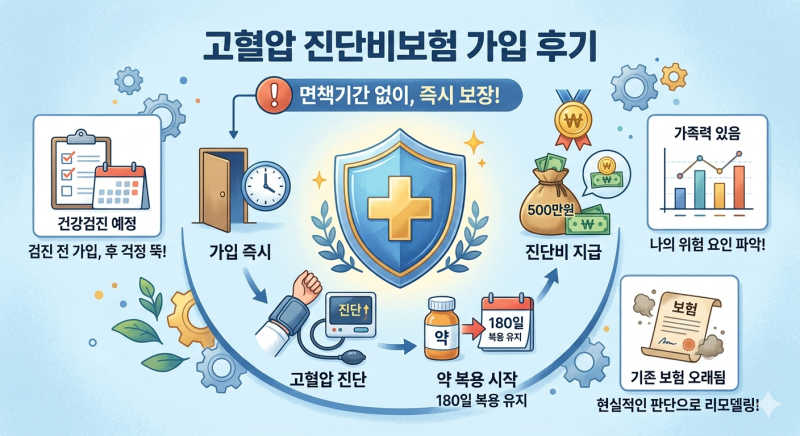 고혈압 진단비보험, 면책기간 없이 가입한 후기 (현실적으로 판단했습니다)
